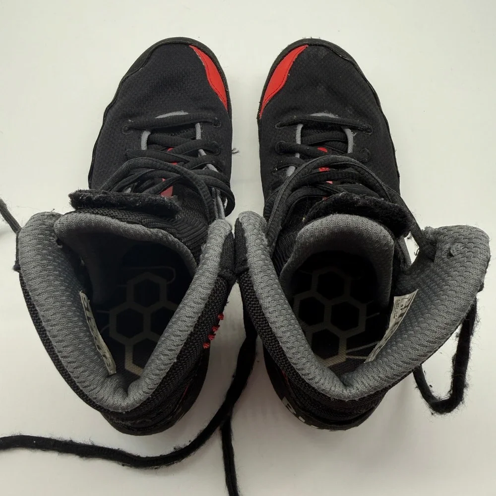 RUDIS Colt 4.0 Wrestling Shoes Youth 5Y Black Red High Top Mat Shoes 5Y